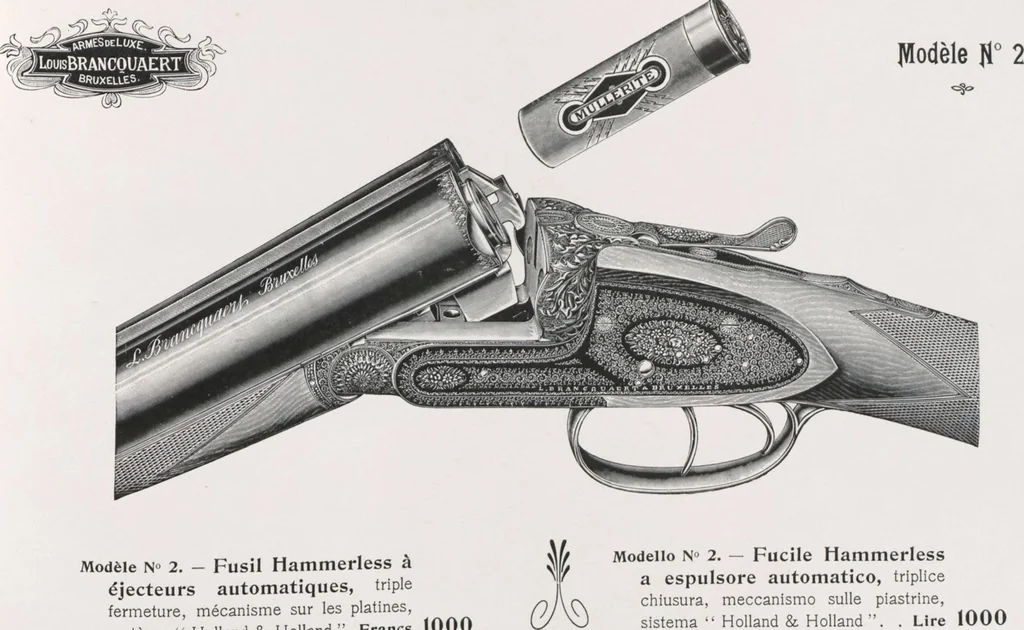 An illustration from L. Brancquaert : Manufacture d'Armes de Luxe = Fabbrica d'Armi di Lusso, 1904, leaf 21