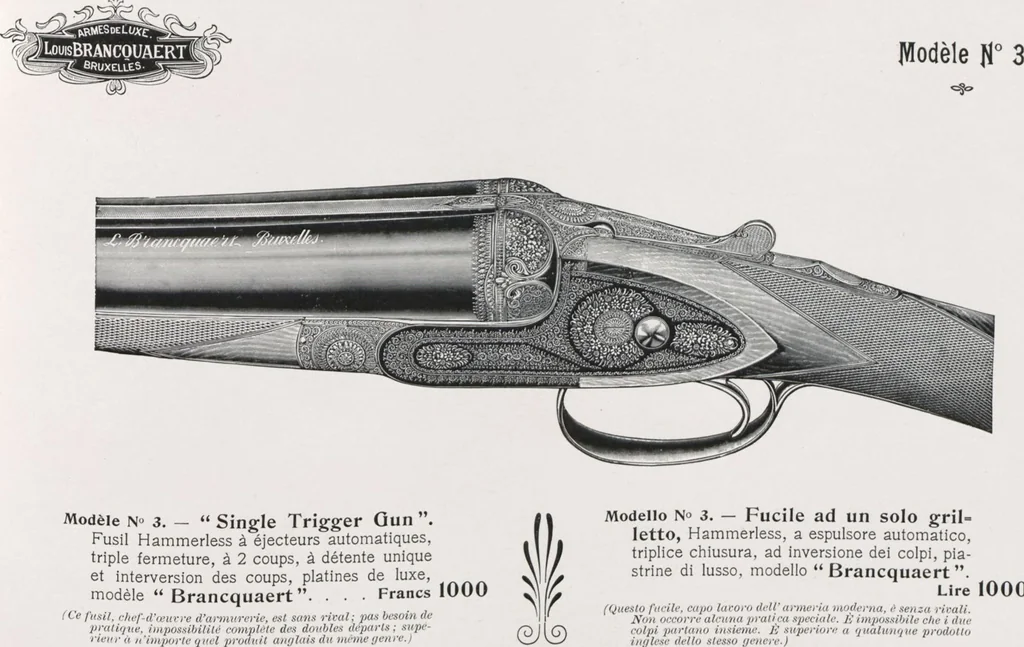 An illustration from L. Brancquaert : Manufacture d'Armes de Luxe = Fabbrica d'Armi di Lusso, 1904, leaf 23