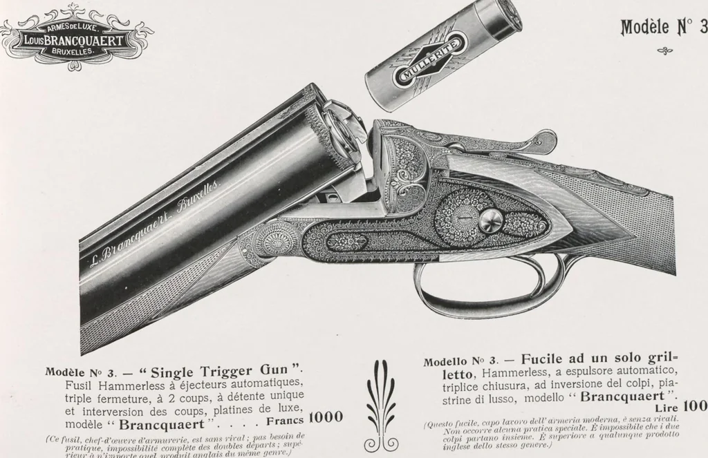 An illustration from L. Brancquaert : Manufacture d'Armes de Luxe = Fabbrica d'Armi di Lusso, 1904, leaf 25