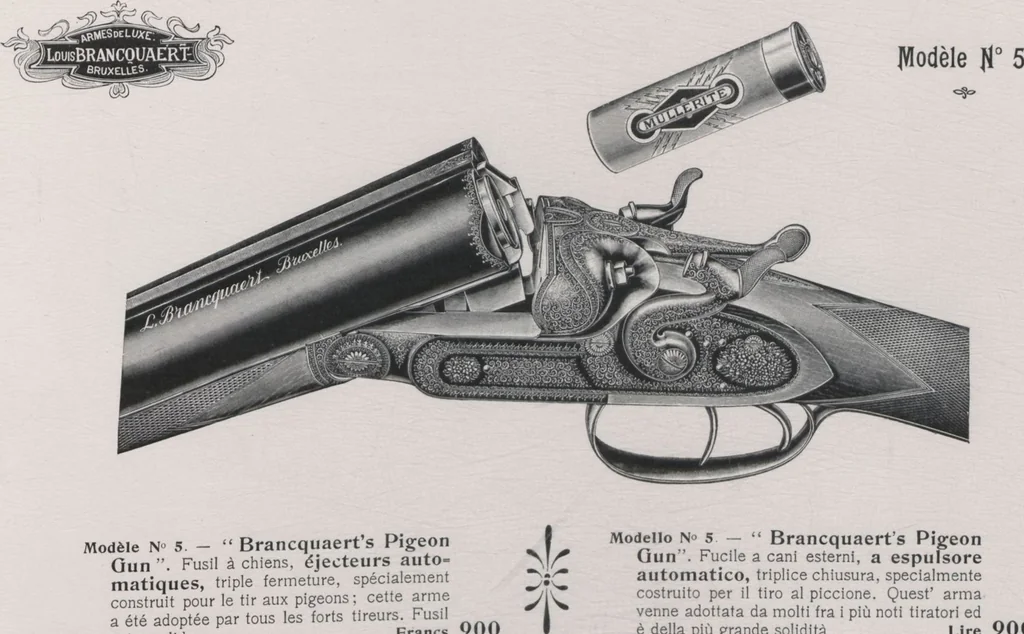An illustration from L. Brancquaert : Manufacture d'Armes de Luxe = Fabbrica d'Armi di Lusso, 1904, leaf 35