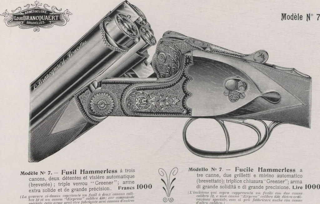 An illustration from L. Brancquaert : Manufacture d'Armes de Luxe = Fabbrica d'Armi di Lusso, 1904, leaf 41