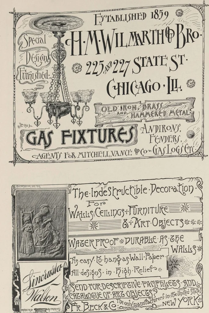 An illustration from Illustrated catalogue of art tiles made by J.G. and J.F. Low, Chelsea, Mass., U.S.A, 1884, leaf 100
