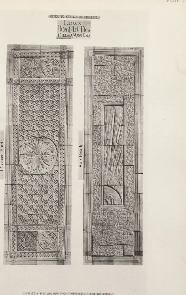An illustration from Illustrated catalogue of art tiles made by J.G. and J.F. Low, Chelsea, Mass., U.S.A, 1884, leaf 19