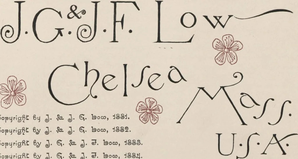 An illustration from Illustrated catalogue of art tiles made by J.G. and J.F. Low, Chelsea, Mass., U.S.A, 1884, leaf 3