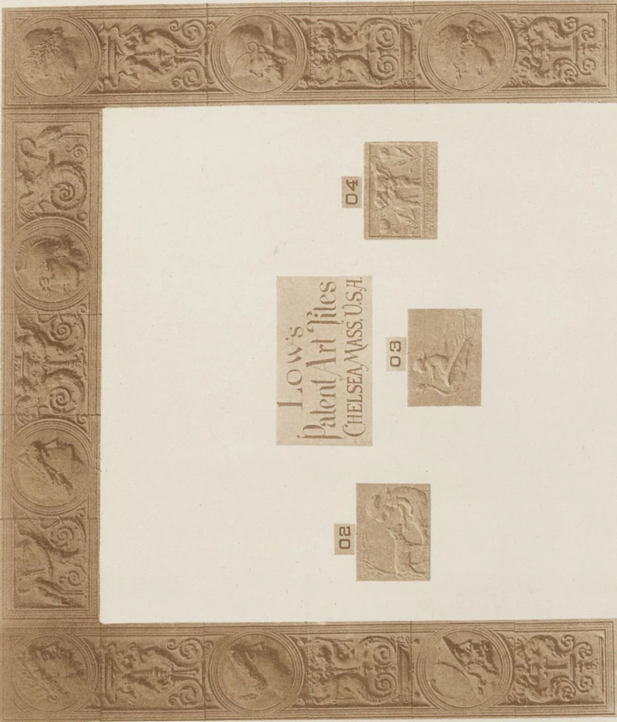 An illustration from Illustrated catalogue of art tiles made by J.G. and J.F. Low, Chelsea, Mass., U.S.A, 1884, leaf 39