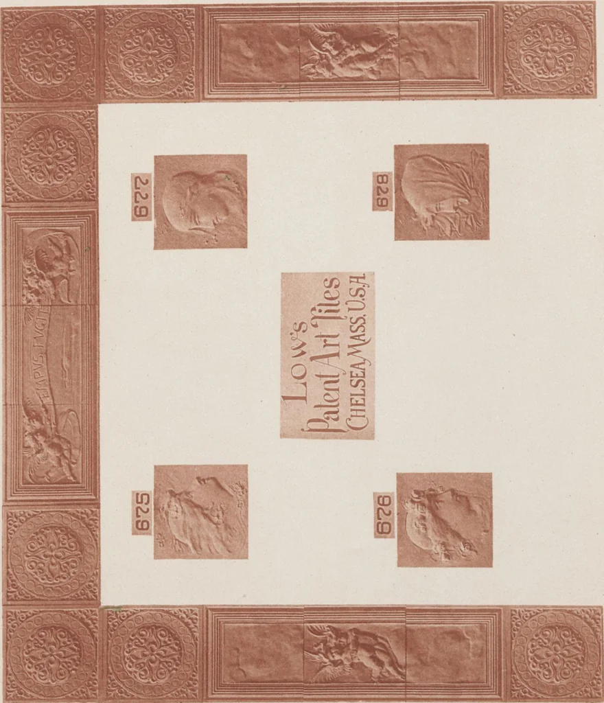 An illustration from Illustrated catalogue of art tiles made by J.G. and J.F. Low, Chelsea, Mass., U.S.A, 1884, leaf 45