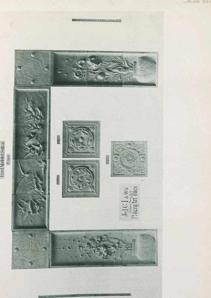 An illustration from Illustrated catalogue of art tiles made by J.G. and J.F. Low, Chelsea, Mass., U.S.A, 1884, leaf 59