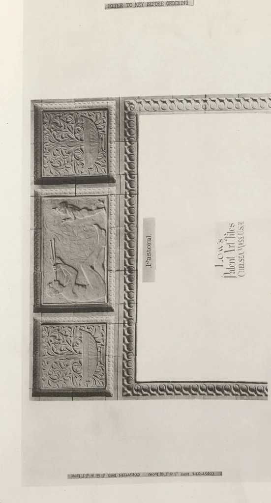 An illustration from Illustrated catalogue of art tiles made by J.G. and J.F. Low, Chelsea, Mass., U.S.A, 1884, leaf 65