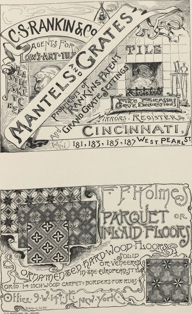 An illustration from Illustrated catalogue of art tiles made by J.G. and J.F. Low, Chelsea, Mass., U.S.A, 1884, leaf 77