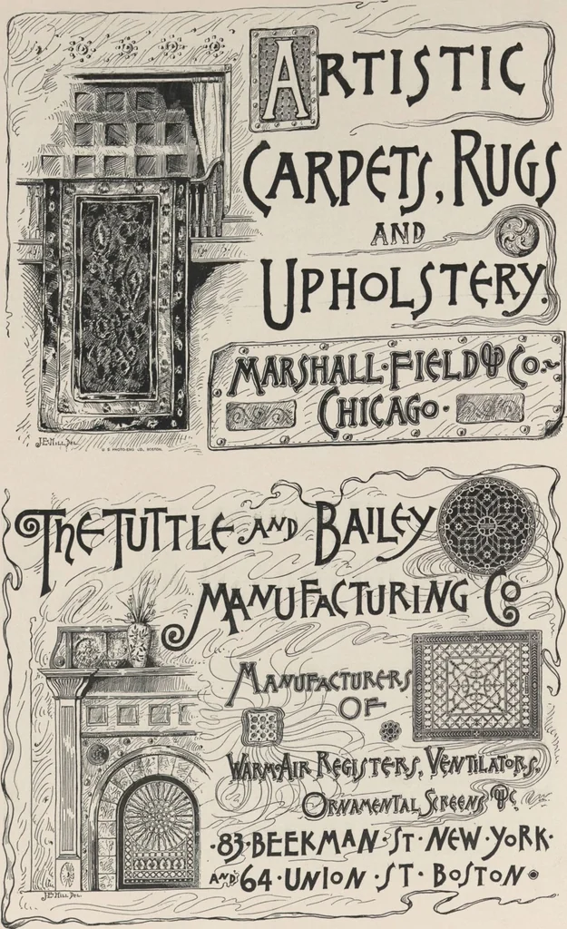 An illustration from Illustrated catalogue of art tiles made by J.G. and J.F. Low, Chelsea, Mass., U.S.A, 1884, leaf 84