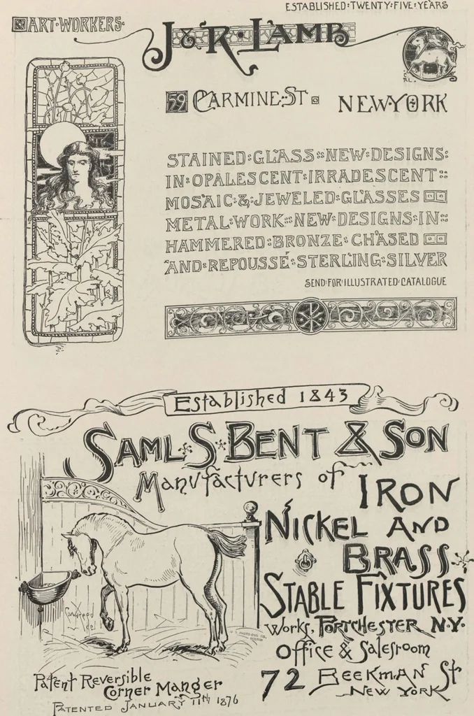 An illustration from Illustrated catalogue of art tiles made by J.G. and J.F. Low, Chelsea, Mass., U.S.A, 1884, leaf 85