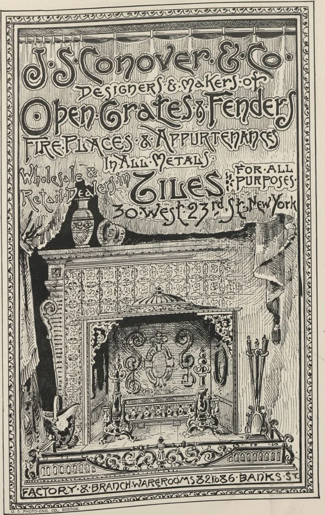 An illustration from Illustrated catalogue of art tiles made by J.G. and J.F. Low, Chelsea, Mass., U.S.A, 1884, leaf 89