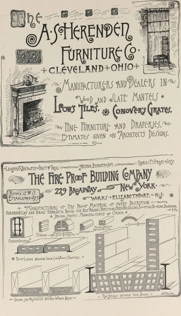 An illustration from Illustrated catalogue of art tiles made by J.G. and J.F. Low, Chelsea, Mass., U.S.A, 1884, leaf 94
