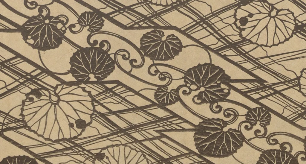 An illustration from Motifs décoratifs tirés des pochoirs japonais / par Th. Lambert, 1909, leaf 26