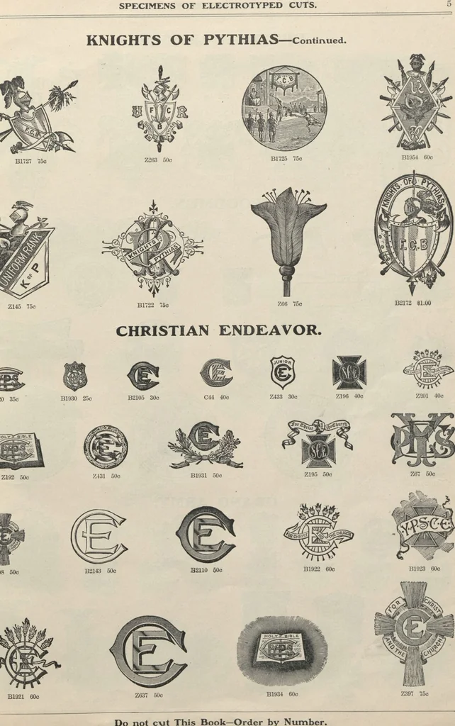 An illustration from Specimens of electrotype cuts, issued by Barnhart Bros. & Spindler, 1900, leaf 11