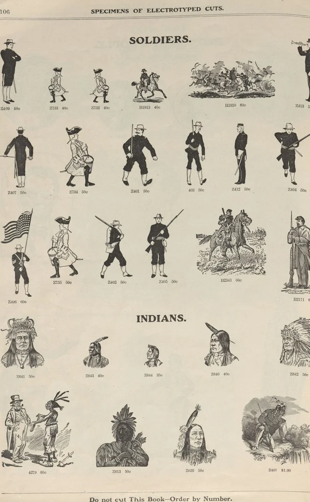An illustration from Specimens of electrotype cuts, issued by Barnhart Bros. & Spindler, 1900, leaf 112