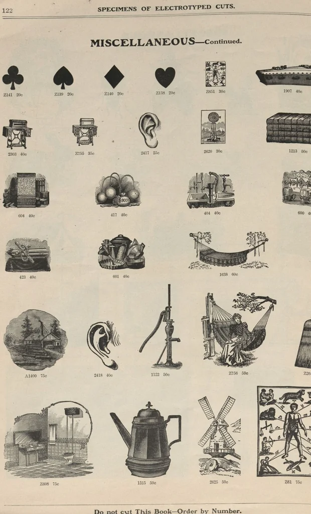 An illustration from Specimens of electrotype cuts, issued by Barnhart Bros. & Spindler, 1900, leaf 128