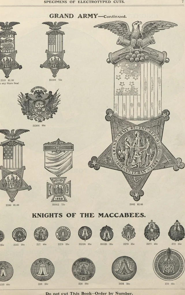 An illustration from Specimens of electrotype cuts, issued by Barnhart Bros. & Spindler, 1900, leaf 13