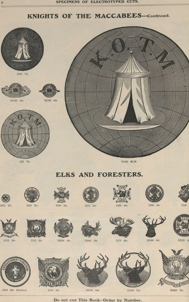 An illustration from Specimens of electrotype cuts, issued by Barnhart Bros. & Spindler, 1900, leaf 14
