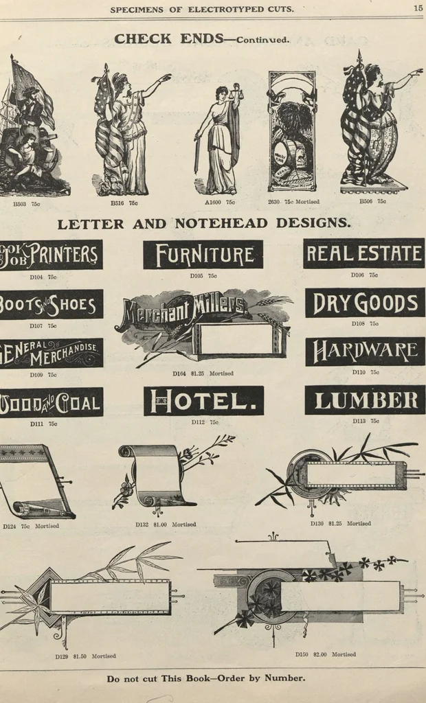 An illustration from Specimens of electrotype cuts, issued by Barnhart Bros. & Spindler, 1900, leaf 21