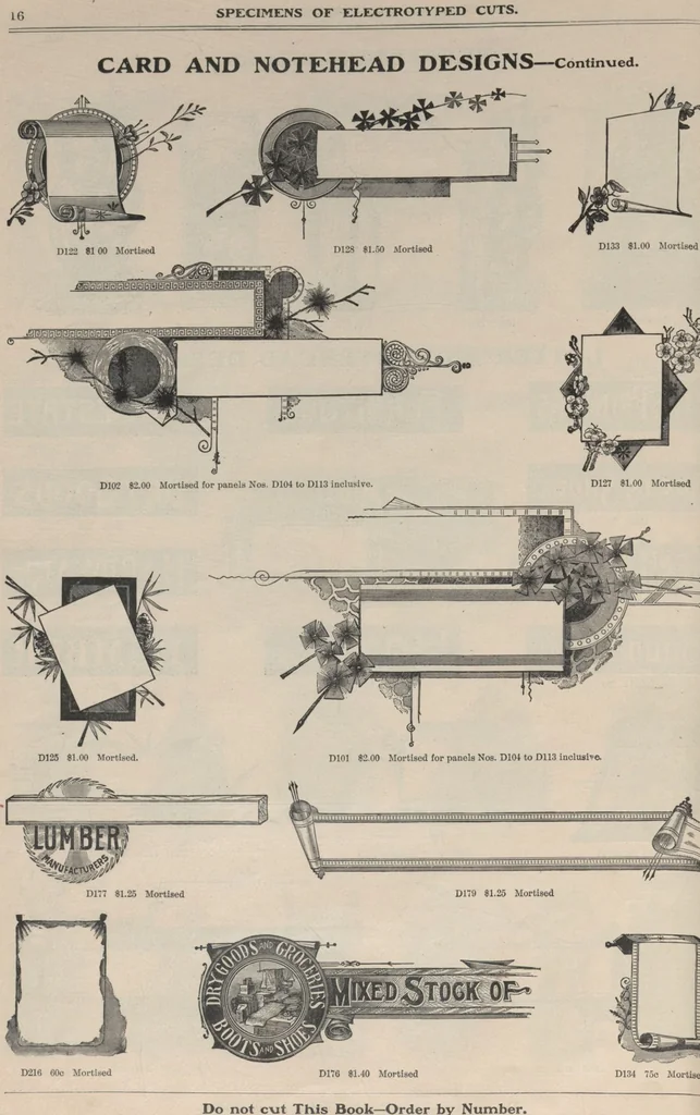 An illustration from Specimens of electrotype cuts, issued by Barnhart Bros. & Spindler, 1900, leaf 22