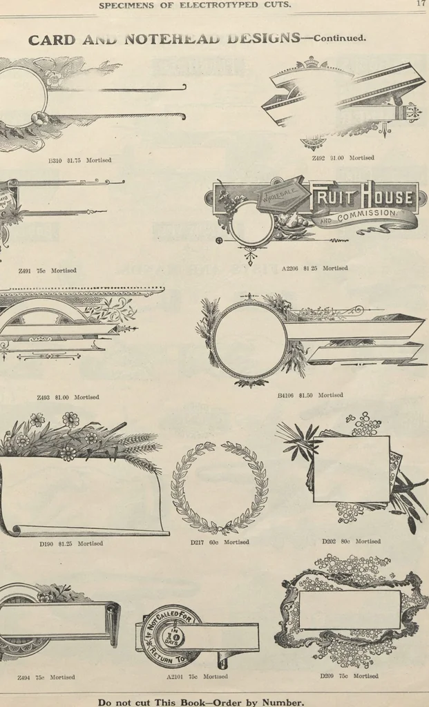 An illustration from Specimens of electrotype cuts, issued by Barnhart Bros. & Spindler, 1900, leaf 23