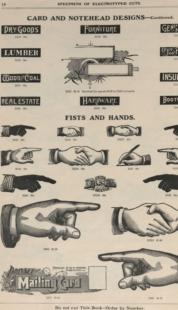 An illustration from Specimens of electrotype cuts, issued by Barnhart Bros. & Spindler, 1900, leaf 24