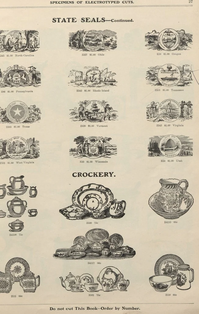 An illustration from Specimens of electrotype cuts, issued by Barnhart Bros. & Spindler, 1900, leaf 33