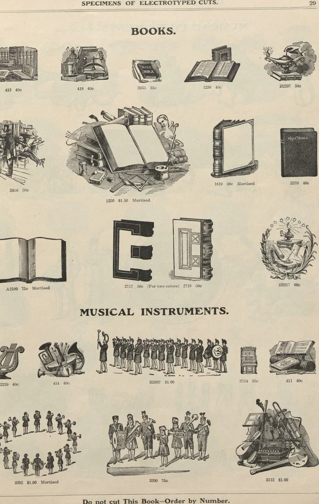 An illustration from Specimens of electrotype cuts, issued by Barnhart Bros. & Spindler, 1900, leaf 35