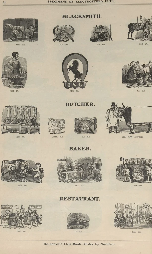 An illustration from Specimens of electrotype cuts, issued by Barnhart Bros. & Spindler, 1900, leaf 46