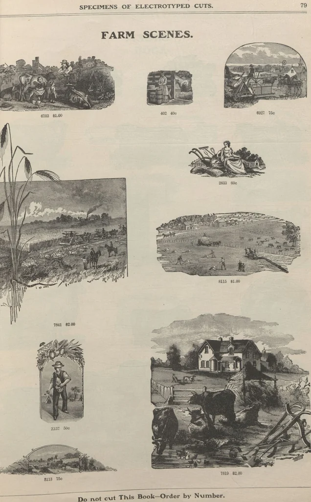 An illustration from Specimens of electrotype cuts, issued by Barnhart Bros. & Spindler, 1900, leaf 85