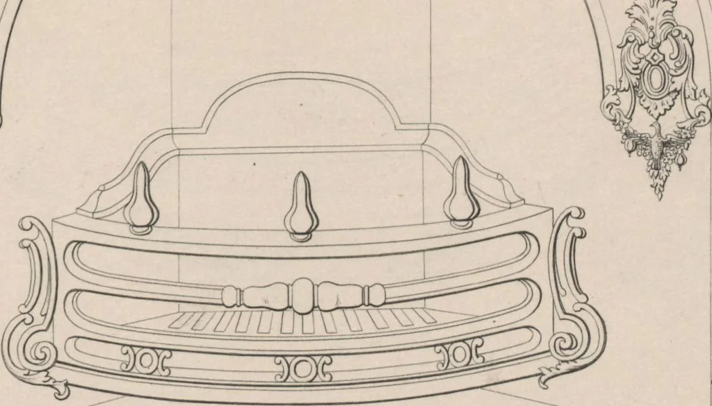 An illustration from The Panklibanon show room, and stove grate manufactory / Bell, Massey, & Co., 1860, leaf 17