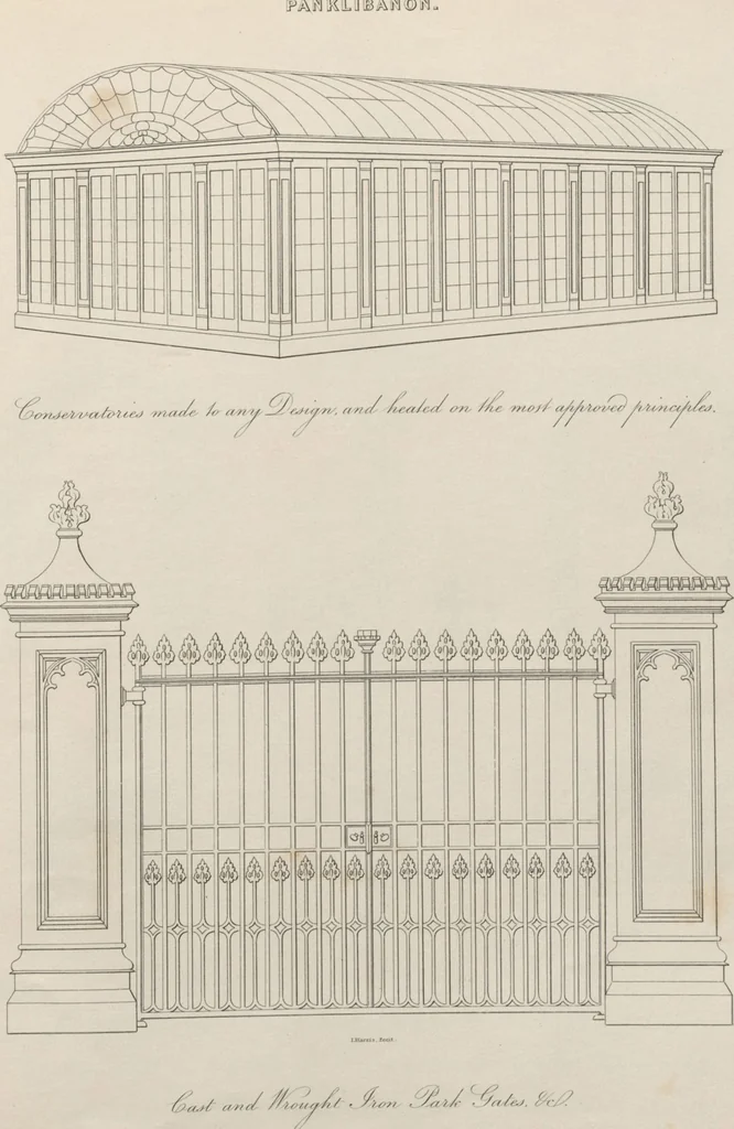 An illustration from The Panklibanon show room, and stove grate manufactory / Bell, Massey, & Co., 1860, leaf 23