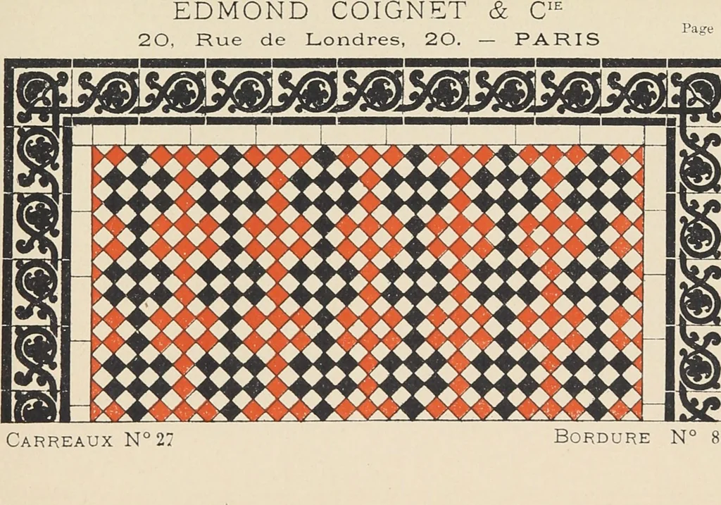 An illustration from Carreaux mosaïques, 1901, leaf 13