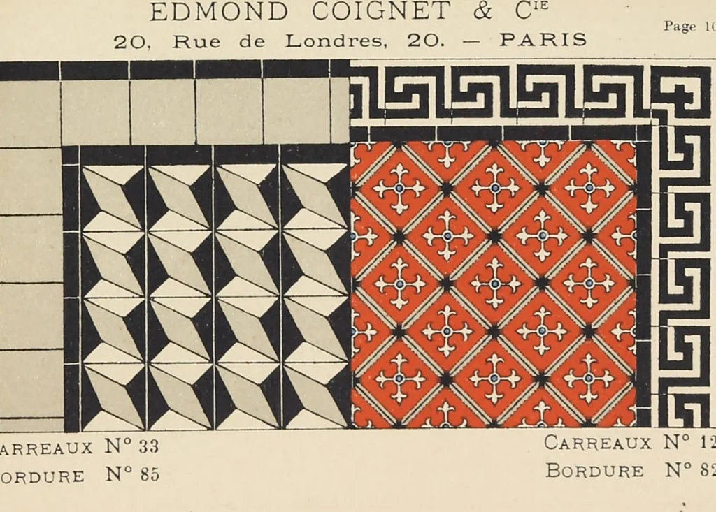 An illustration from Carreaux mosaïques, 1901, leaf 23