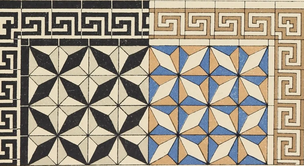 An illustration from Carreaux mosaïques, 1901, leaf 27