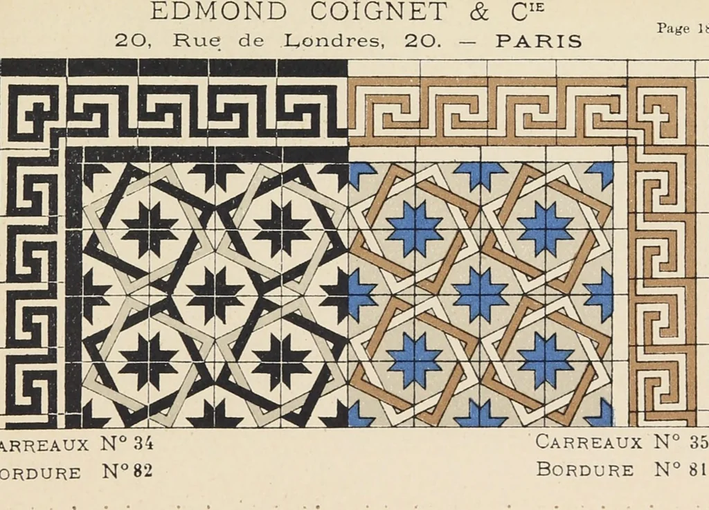 An illustration from Carreaux mosaïques, 1901, leaf 39