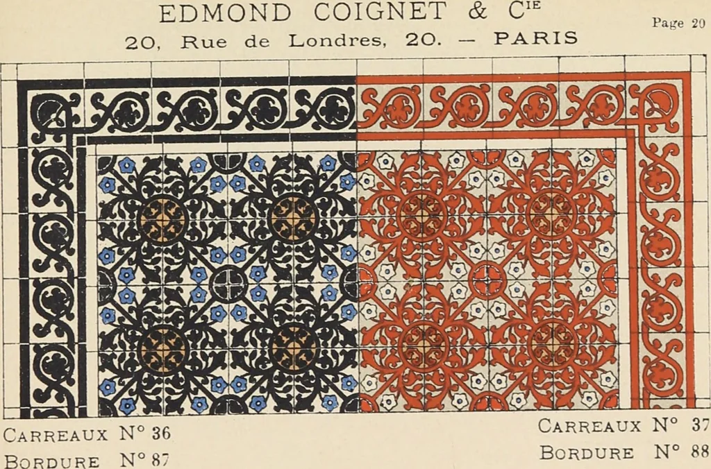 An illustration from Carreaux mosaïques, 1901, leaf 43