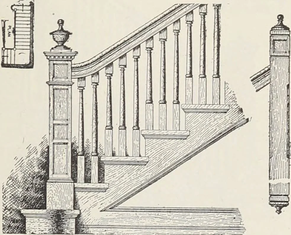 An illustration from Catalogue no. 15 from Chicago Millwork Supply Co., Chicago, U.S.A., manufacturers : doors, windows, mouldings, grilles, mantels, stairwork, etc., etc., 1906, leaf 127