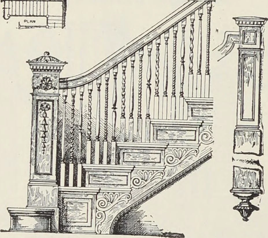 An illustration from Catalogue no. 15 from Chicago Millwork Supply Co., Chicago, U.S.A., manufacturers : doors, windows, mouldings, grilles, mantels, stairwork, etc., etc., 1906, leaf 128