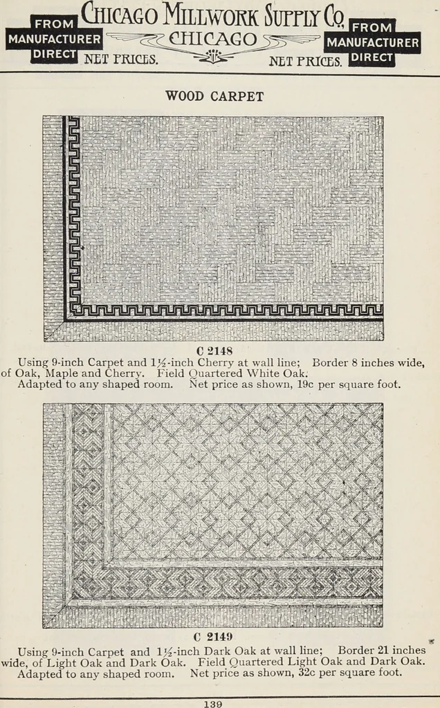An illustration from Catalogue no. 15 from Chicago Millwork Supply Co., Chicago, U.S.A., manufacturers : doors, windows, mouldings, grilles, mantels, stairwork, etc., etc., 1906, leaf 141