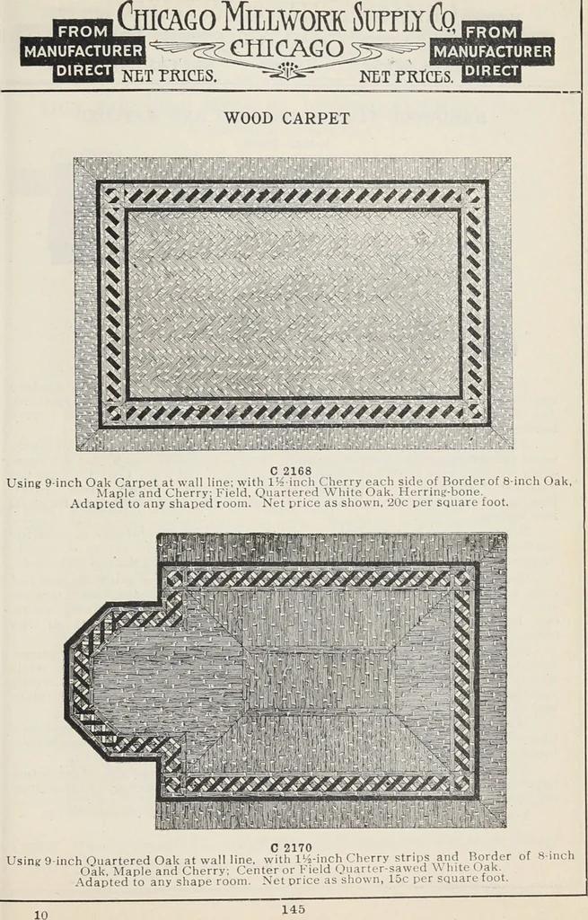 An illustration from Catalogue no. 15 from Chicago Millwork Supply Co., Chicago, U.S.A., manufacturers : doors, windows, mouldings, grilles, mantels, stairwork, etc., etc., 1906, leaf 147