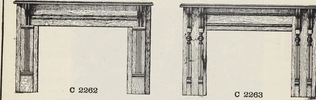 An illustration from Catalogue no. 15 from Chicago Millwork Supply Co., Chicago, U.S.A., manufacturers : doors, windows, mouldings, grilles, mantels, stairwork, etc., etc., 1906, leaf 152