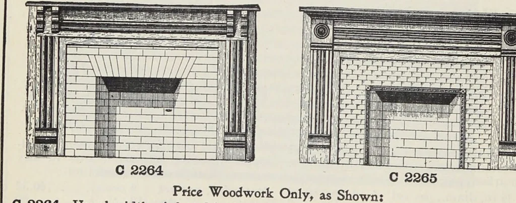 An illustration from Catalogue no. 15 from Chicago Millwork Supply Co., Chicago, U.S.A., manufacturers : doors, windows, mouldings, grilles, mantels, stairwork, etc., etc., 1906, leaf 152