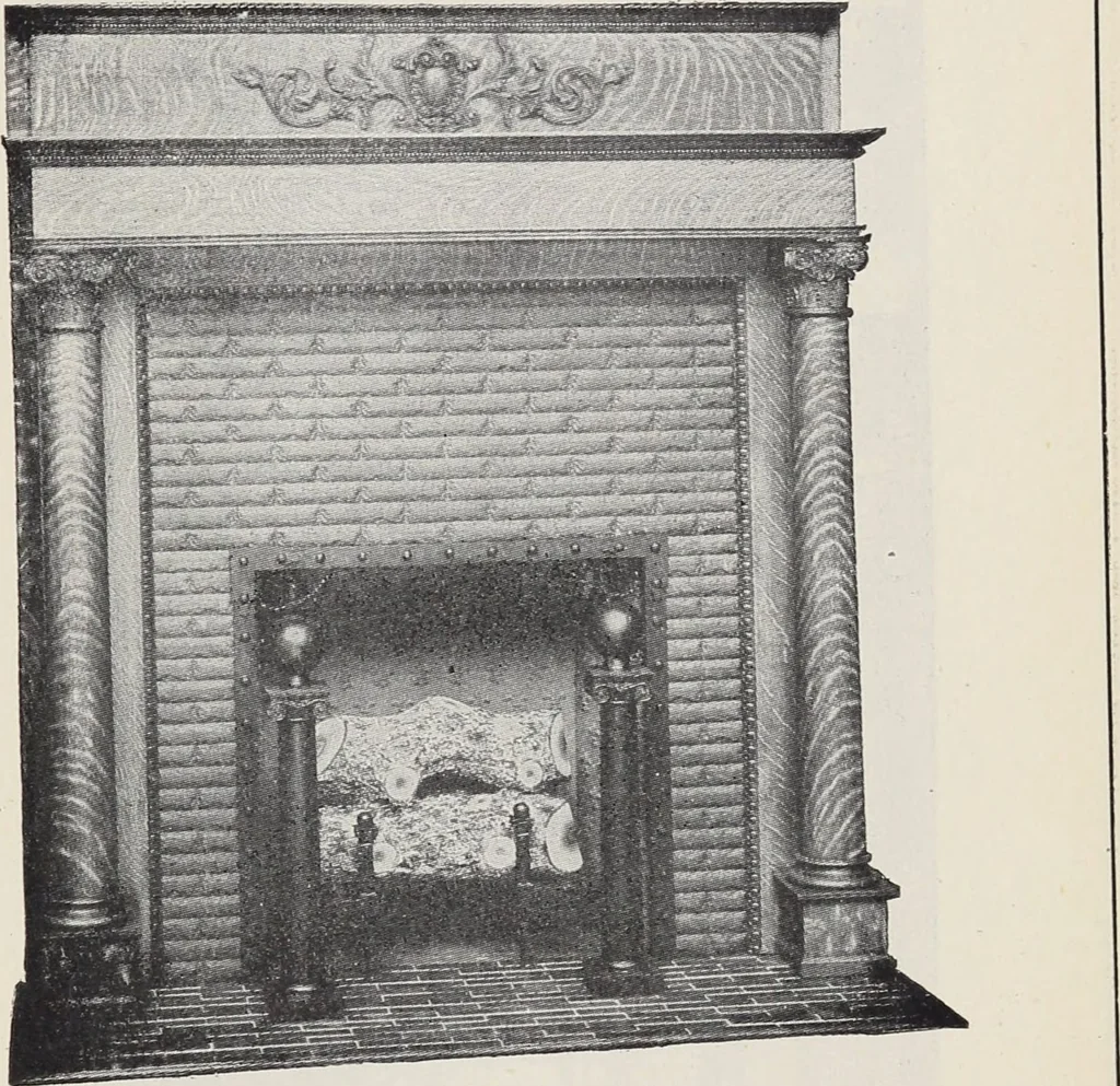An illustration from Catalogue no. 15 from Chicago Millwork Supply Co., Chicago, U.S.A., manufacturers : doors, windows, mouldings, grilles, mantels, stairwork, etc., etc., 1906, leaf 157