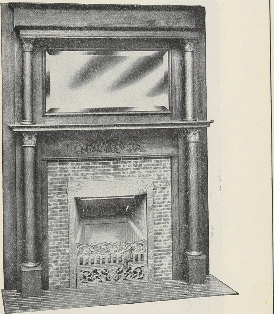 An illustration from Catalogue no. 15 from Chicago Millwork Supply Co., Chicago, U.S.A., manufacturers : doors, windows, mouldings, grilles, mantels, stairwork, etc., etc., 1906, leaf 159