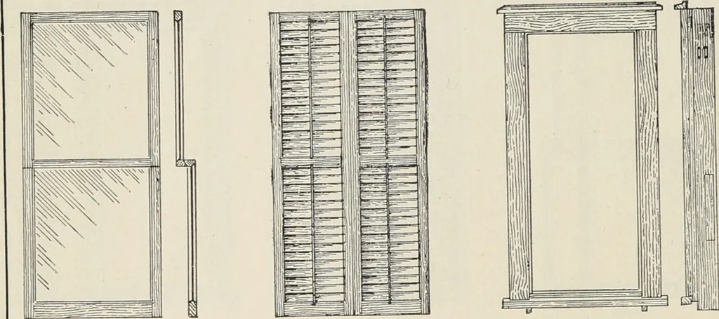An illustration from Catalogue no. 15 from Chicago Millwork Supply Co., Chicago, U.S.A., manufacturers : doors, windows, mouldings, grilles, mantels, stairwork, etc., etc., 1906, leaf 16