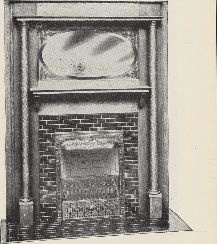 An illustration from Catalogue no. 15 from Chicago Millwork Supply Co., Chicago, U.S.A., manufacturers : doors, windows, mouldings, grilles, mantels, stairwork, etc., etc., 1906, leaf 161
