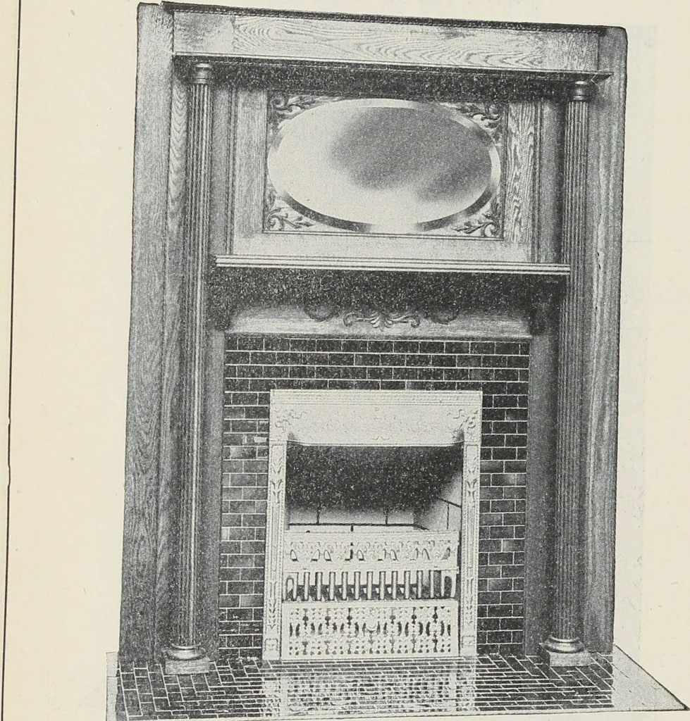 An illustration from Catalogue no. 15 from Chicago Millwork Supply Co., Chicago, U.S.A., manufacturers : doors, windows, mouldings, grilles, mantels, stairwork, etc., etc., 1906, leaf 162