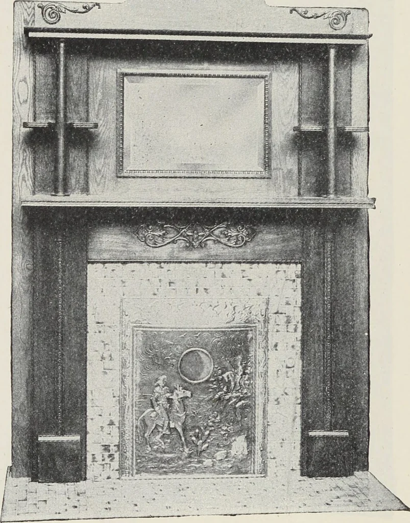 An illustration from Catalogue no. 15 from Chicago Millwork Supply Co., Chicago, U.S.A., manufacturers : doors, windows, mouldings, grilles, mantels, stairwork, etc., etc., 1906, leaf 166